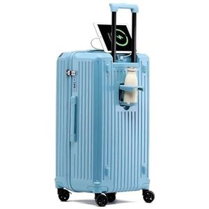 Koffer Ultralichte trolleykoffer met grote capaciteit 28 ""horizontale koffer Vrouwelijke sterke duurzame rem (Color : B - Blue, Size : 24inch)