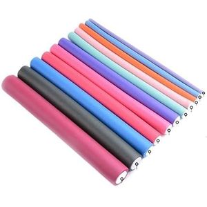 Haarrollers 6 stks/partij hitteloze krulstaaf zachte spons haarkrultang roller schuim buigzame twist krullen tool doe-het-zelf haarstyling kappersgereedschap haarkrulspelden (kleur: 1,8 cm - 6 stuks