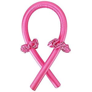 Haarrollers haaraccessoires hitteloze krullen schoonheid krullende producten krultang krultang flexistaven magische kappersgereedschap haarschuimrollers haarkrulspelden (kleur: type C-roze rood)