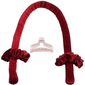 Haarrollers haaraccessoires hitteloze krullen schoonheid krullende producten krultang krultang flexistaven magische kappersgereedschap haarschuimrollers haarkrulspelden (kleur: type A-roze rood)