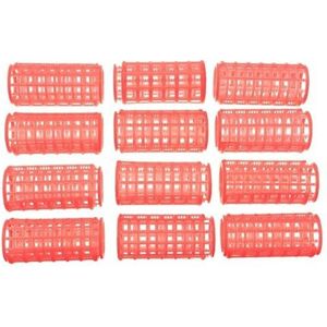 Haarrollers 12 stks/set roze krultang roller grote grip clips krulspelden kappers doe-het-zelf haarstyling schoonheid gereedschap 20mm 26mm 32mm 36mm 40mm haarkrulspelden (kleur: 32mm)