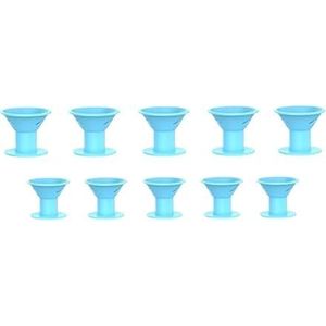 Haarrollers 10 stuks zachte rubberen siliconen hitteloze haarkrulspelden twist haarrollers clips geen warmte haarkrullen DIY haarstylingtools voor meisje haarkrulspelden (kleur: 10 stuks blauw (5S
