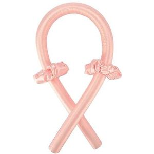 Haarrollen hitteloze krulstaaf hoofdband lint zijde haarkleding krulspelden lui krulspelden geen warmte slapen zachte krultang voor meisje vrouw styling tool haarkrulspelden (kleur: fee poeder)