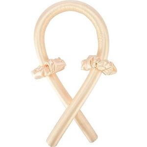 Haarrollers krulstaaf hoofdband geen warmte haarkrulspelden lint haarrollers haarstylingtool slapen zachte krulstaaf golf vormers doe-het-zelf haarkrulspelden (kleur: A-geel)