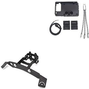 Telefoon Navigatiebeugel Motorfiets USB Draadloos Opladen Telefoon GPS Navigatie Beugel Voor BMW Voor K1300GT Voor K1200GT Voor K 1200 1300 GT GPS-navigatiebeugel (Kleur : USB and Stand)