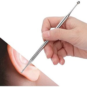 Dual Head Facial Reflexology Tools, Roestvrijstalen Draagbare Oor Acupunctuur Body Point Probe Massage Tool