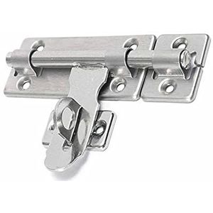 4 Inch Hardware Deurslot Rvs Vat Bolt Latch Hangslot Sluiting Set Geborsteld Voor Vergrendeling Deur Raam Lade Kast Scharnier