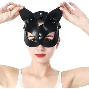 Vrouwen lederen maskers sexy oogmasker interessant kat oor masker