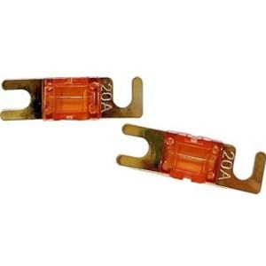 5-delige set vorkzekeringen voor auto audio luidsprekers, zekeringen, modificatie accessoires voor auto subwoofer versterker (kleur: 20A 5)