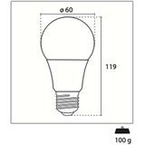 LED-Lamp E27 Bol 12 W 1280 lm 3000 K Century