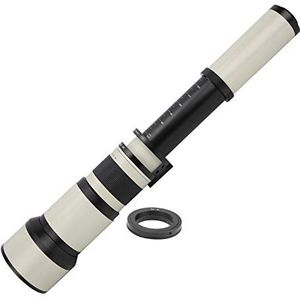 Telelens, draagbare 650-1300 mm F8 F16 handmatige telezoomlens met adapterring voor Nikon AI Mount camera