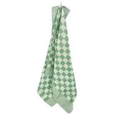 Theedoeken Geblokt - Katoen - 65 x 65 cm - Groen - 6 Stuks