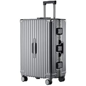 Koffer Reiskoffer Aluminium frame Bagage op demper Universeel wiel Wachtwoord Business case Multifunctioneel (Color : Dark Gray Aluminum F, Size : 20 inch)