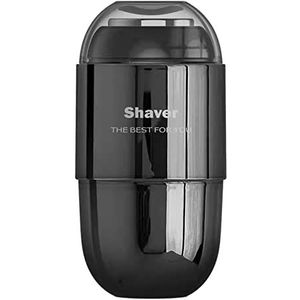 Elektrisch scheermes voor mannen, mini elektrisch scheerapparaat scheermes scheren baard machine voor mannen droog nat baard trimmer oplaadbaar (kleur: zwart)