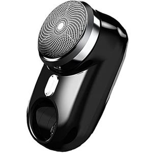 Elektrisch scheermes voor heren, mini scheren draagbaar elektrisch scheerapparaat voor mannen nat droog één knop mini reisscheermes elektrisch oplaadbaar (kleur: zwart)