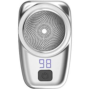 Elektrisch Scheermes voor Mannen, IPX7 Waterdicht Nat Droog Dubbel Gebruik Draagbare Elektrische Mini Scheerapparaat voor Mannen Korte Baard Oplaadbare Reizen Elektrisch Scheermes Digitale Display