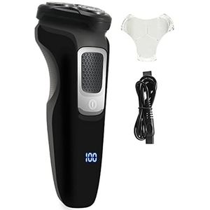 Elektrisch Scheermes voor Mannen, Elektrisch Scheerapparaat Hele Lichaam Wasbare Oplaadbare Elektrische Scheermes Scheren Machine voor Mannen Baard Haar Trimmer Nat Droog Dubbel Gebruik