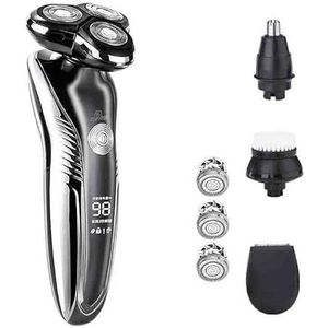 Elektrisch scheermes voor mannen, mannen scheerapparaat elektrisch scheermes voor mannen trimmer voor mannen haarsnijmachine veiligheid scheermes USB-oplader neusscheerapparaat wasbaar