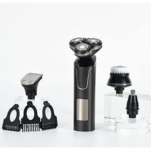 Elektrisch Scheermes voor Mannen, 3D Elektrisch Scheerapparaat Scheermes voor Mannen IPX7 Waterdicht Nat & Droog Dubbel Gebruik Lcd-scherm Gezicht Baard Trimmer Scheren Scheren Scheren Machine