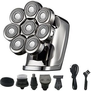 Elektrische Scheermes voor Mannen, 6 in 1 8D Elektrische Scheerapparaat voor Mannen Haar Snijmachine Mannen Scheermes Multi Scheren Machine Baard Haar Trimmer kit