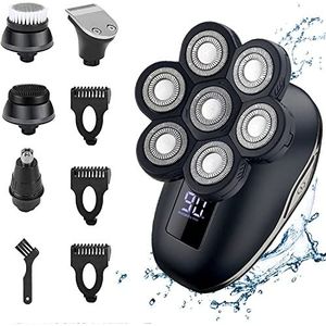 Elektrische Scheermes voor Mannen, 7D Hoofd Elektrisch Scheerapparaat voor Mannen Multi Grooming Kit Digitale Display Haar Trimmer Baard Scheermes Nat Droog Facial Scheren Machine