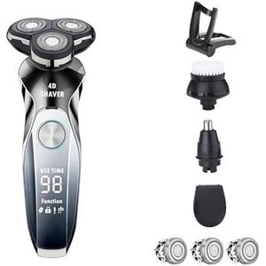 Elektrisch scheermes voor mannen, elektrisch scheerapparaat voor mannen mannen trimmer scheermes elektrisch scheerapparaat heren scheermachine USB opladen en waterdicht scheerapparaat elektrisch