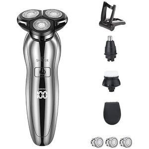 Elektrisch scheermes voor mannen, elektrisch scheerapparaat voor heren, elektrisch scheerapparaat voor mannen, baard en snor trimmer, wasbaar en USB-oplaadscheerapparaat (kleur: 8508-F)