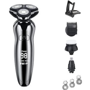 Elektrisch scheermes voor mannen, elektrisch scheerapparaat voor heren, elektrisch scheerapparaat voor mannen, baard en snor trimmer, wasbaar en USB-oplaadscheerapparaat (kleur: 8508-D)
