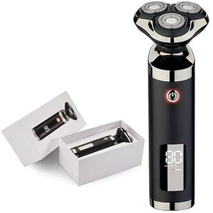 Elektrisch Scheermes voor Mannen, Digitaal Display Elektrisch Scheerapparaat voor Mannen Hele Lichaam Wassen Elektrische Scheermes Baard Mes USB Opladen Mens Scheerapparaten