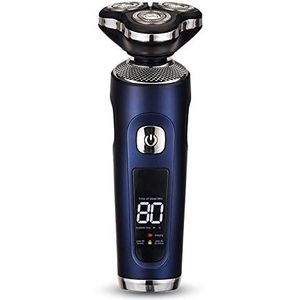 Elektrische Scheermes Voor Mannen, Elektrische Scheerapparaat Multifunctionele Elektrische Scheermes Oplaadbare Scheren Machine voor Mannen 3 Bladen Draagbare Baard Trimmer