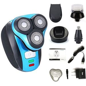Elektrisch scheermes voor mannen, 5D elektrisch scheerapparaat drijvende drievoudige messen hele lichaam wassen scheermachine USB opladen draadloos scheermes mannen baardtrimmer