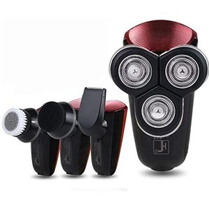 Elektrisch Scheermes voor Mannen, 4 in 1 Mannen Elektrische Scheerapparaat Scheermes Baard Scheerapparaat Haar Trimmer Kale Wasbare Gezichtsreiniging Machine USB Oplaadbare