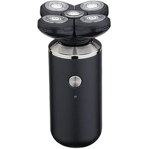 Elektrisch scheermes voor mannen, 5 in 1 mannen elektrisch scheerapparaat voor mannen scheermes baardtrimmer 5D drijvend scheerapparaat kaal hoofd scheermachine verzorgingsset voor heren (kleur: