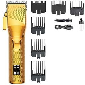 Tondeuse voor mannen, tondeuse verstelbare haarsnijmachine professionele tondeuse draadloze kapselmachine metalen trimmer voor mannen