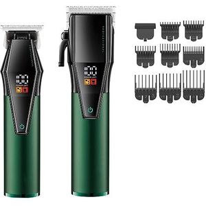 Tondeuse voor mannen, 2 stuks tondeuse haarsnijmachine professionele tondeuse elektrisch kapsel verstelbare draadloze tondeuse voor mannen