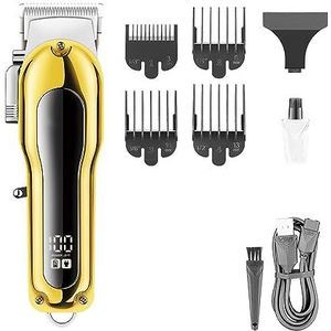 Tondeuse voor mannen, tondeuse oplaadbare tondeuse elektrische haarsnijmachine draadloze kapper digitale display tondeuse voor mannen