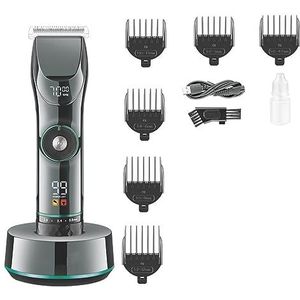 Tondeuse voor mannen, tondeuse professionele haarsnijmachine draadloze tondeuse verstelbare kapper digitale display tondeuse voor mannen