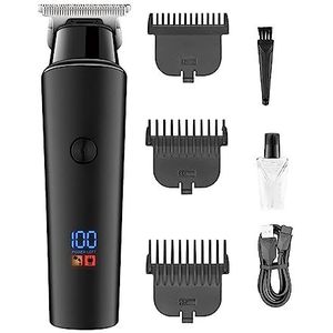 Tondeuse voor mannen, tondeuse professionele 0 mm trimmer T-Blade draagbare baard scheren elektrische draadloze tondeuse scheermachine voor mannen