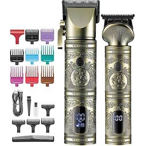 Tondeuse voor mannen, tondeuse elektrische tondeuse professionele haarsnijmachine draadloze kapselmachine metalen trimmer voor mannen