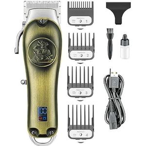 Tondeuse Voor Mannen, Tondeuse Professionele Tondeuse Machine Verstelbare Haar Snijmachine Kapper Draadloze Metalen Digitale Display