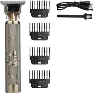 Tondeuse voor mannen, tondeuse T9 USB elektrische haarsnijmachine oplaadbare professionele baardtrimmer hoofd snijwerk olie hoofd schaar (kleur: knappe kerel)