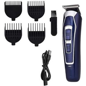 Tondeuse voor mannen, opladen tondeuse trimmer geluidsarm sterk haar snijmachine roestvrij staal mes limiet kam volwassen kind kapsel (kleur: blauw)