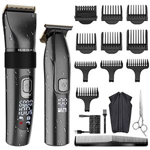 Tondeuse voor mannen, professionele tondeuse en T-Blade Trimmer Kit voor Mannen Draadloze Baard Kapper Clipper Haar Snijden Kit Kapsel Grooming Shear