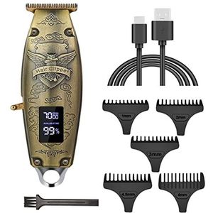 Tondeuse Voor Mannen, Mannen Professionele Elektrische Haar Kapper Trimmer Vintage Draadloze USB Opladen Haar Snijmachine Clipper Scheerapparaat Baard