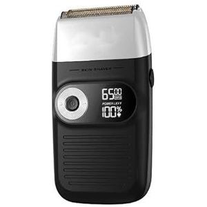 Elektrisch scheermes voor mannen, oplaadbaar draadloos elektrisch scheerapparaat voor mannen met LCD-scheermes met dubbel mes gezichtsverzorging kappersschaar klein scheermes (kleur: zwart)