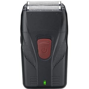 Elektrisch scheermes voor mannen, elektrisch scheerapparaat voor heren draagbaar scheermes USB opladen baardtrimmers oliekop kaal scheerscheren schaar machine haarknipper (kleur: zwart)