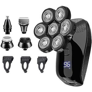 Elektrisch Scheermes voor Mannen, 5 In 1 Elektrisch Scheerapparaat 7D Drijvende Cutter Hoofd Oplaadbare Scheerapparaat Kit Voor Mannen IPX6 Waterdichte Baard Trimmer Hoofd Scheerapparaten