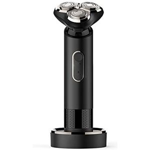 Elektrische Scheermes Voor Mannen, Elektrische Scheerapparaat Voor Mannen Wasbare Baard Trimmer Snijden 3 Messen Oplaadbare Krachtige Scheren Machine Droog Nat Automatische