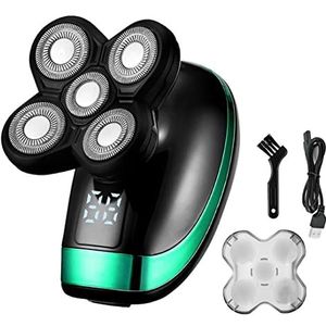 Elektrisch scheermes voor mannen, Multi Grooming Kit Digitaal Display Elektrisch scheerapparaat Haar Trimmer Baard Elektrisch Scheermes Nat Droog Mannen Gezichts- & Lichaam Scheermachine (Kleur: