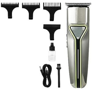 Tondeuse voor mannen, tondeuse tondeuse haarsnijmachine professionele kapper draadloze baardtrimmer oplaadbare tondeuse voor mannen (kleur: groen)